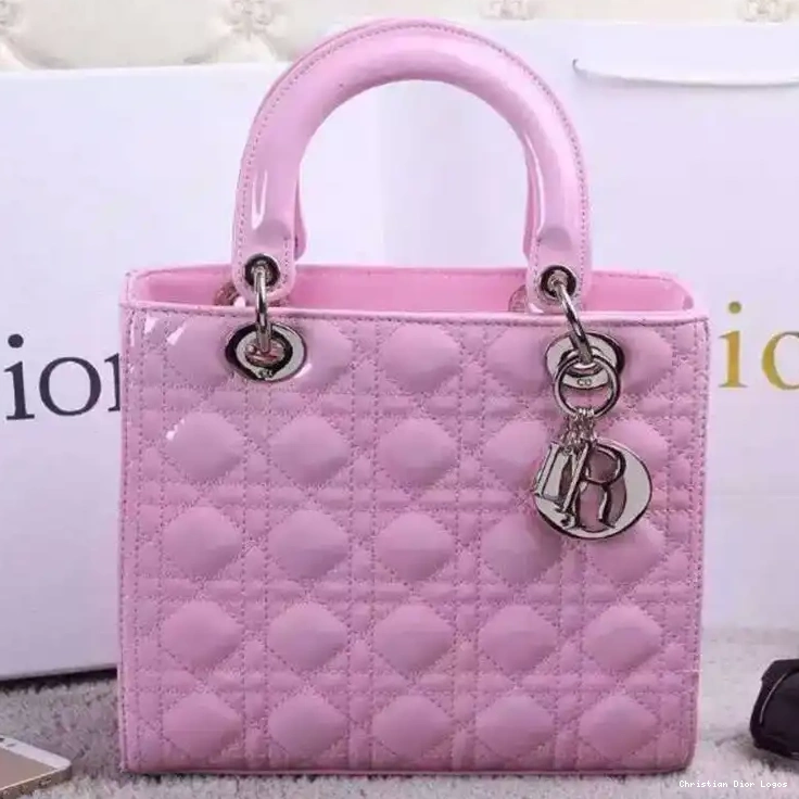 Cheap Dior Medium Calfskin Silver Bag Lady Cannage Patent Pink 0403 Luxury